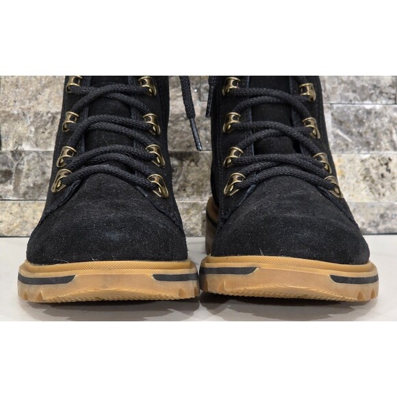 SOREL Womens Lennox Waterproof Boots Suede Leather Combat Chukka Lace-Up Black 8 - Picture 8 of 13